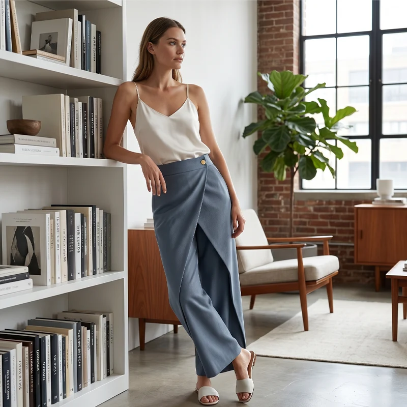 Lanneda | Hochtaillierte Culotte mit eleganter Überlage