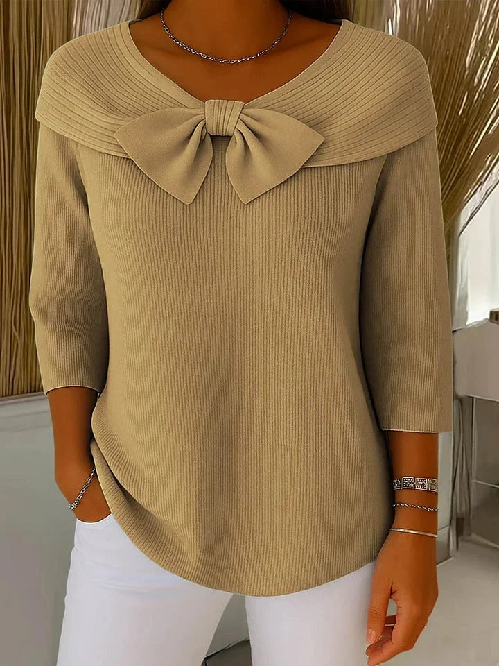 Strickpullover Damen mit Schleife