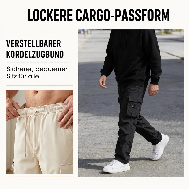 Naredoo | Lässige Herren-Cargohose mit mehreren Taschen