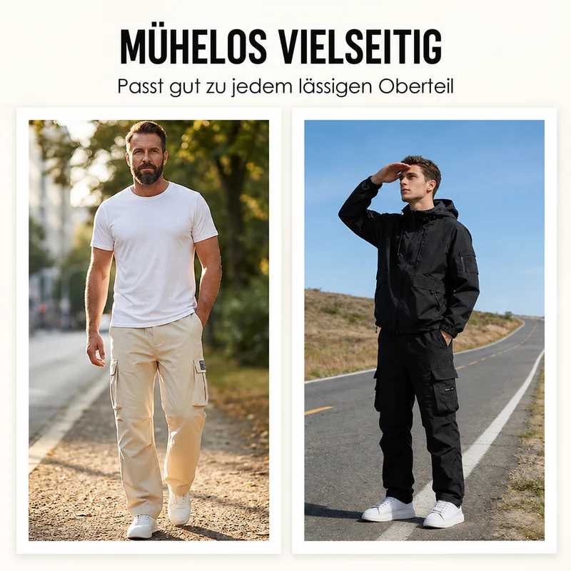 Naredoo | Lässige Herren-Cargohose mit mehreren Taschen