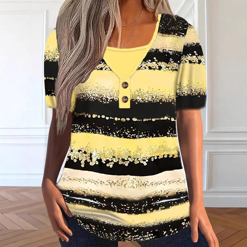 Yanjella | Weiches Henley-Shirt mit Faux-Layer-Design