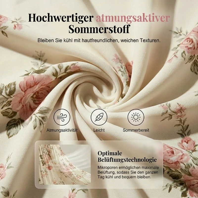 Elvinna | Florales Maxikleid mit Plisseerüschen
