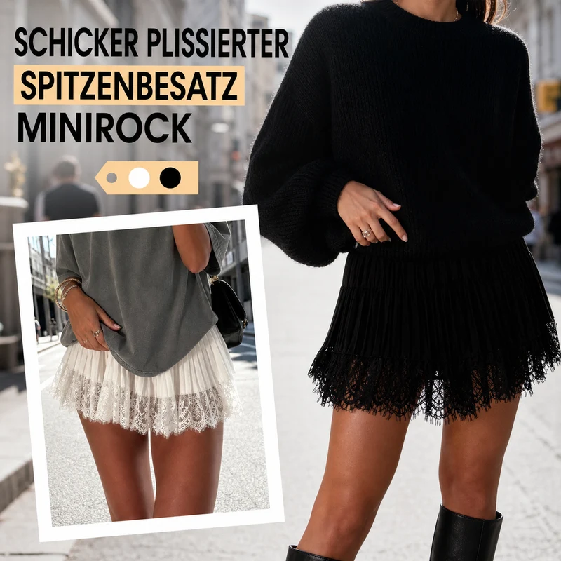 Coelia | Verspielter Minirock mit feinem Spitzenrand