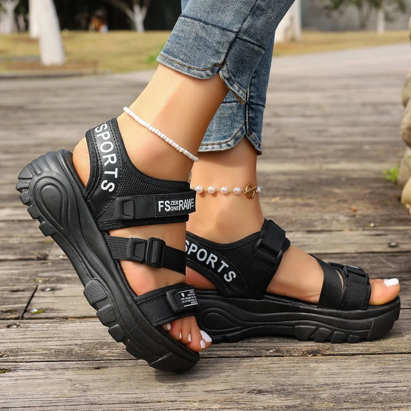 Orelian | Modische Plateau-Sandalen mit Klettverschluss