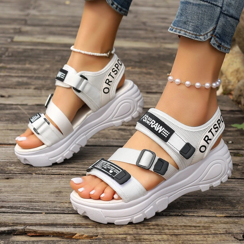 Orelian | Modische Plateau-Sandalen mit Klettverschluss