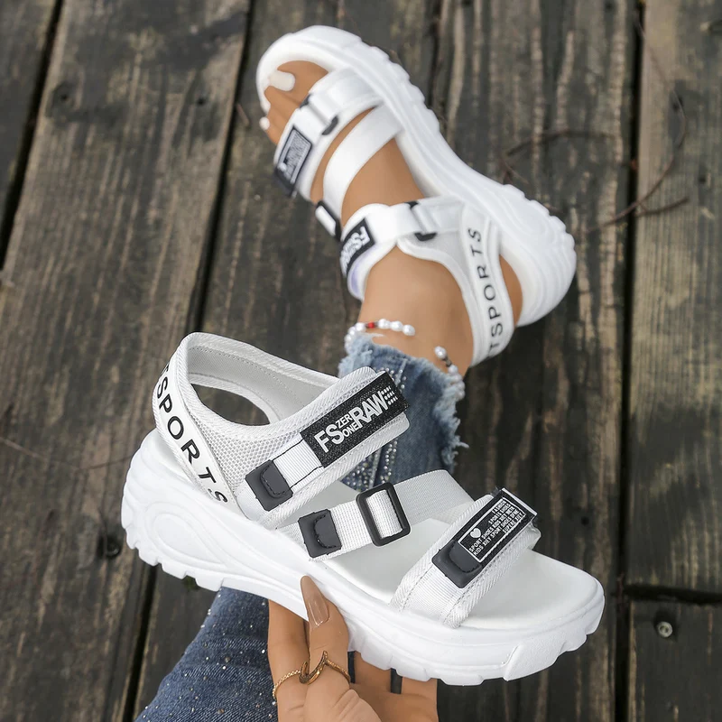 Orelian | Modische Plateau-Sandalen mit Klettverschluss