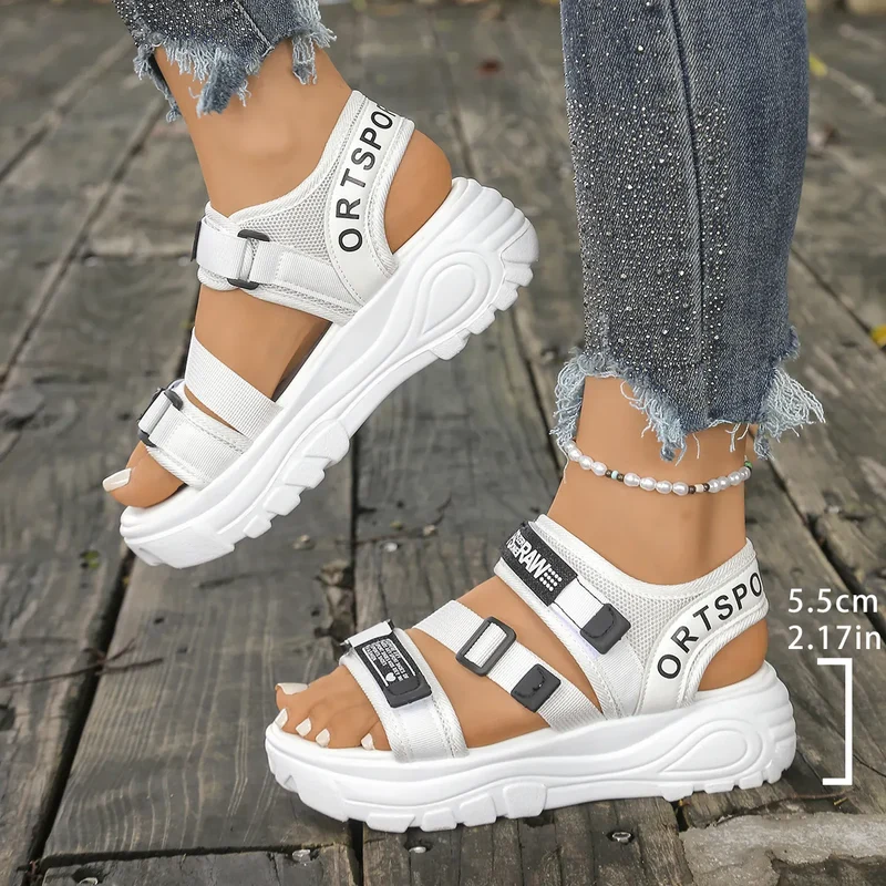 Orelian | Modische Plateau-Sandalen mit Klettverschluss