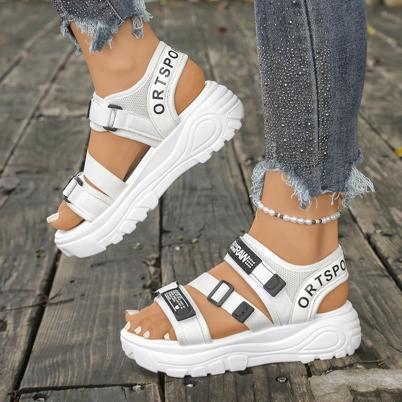Orelian | Modische Plateau-Sandalen mit Klettverschluss