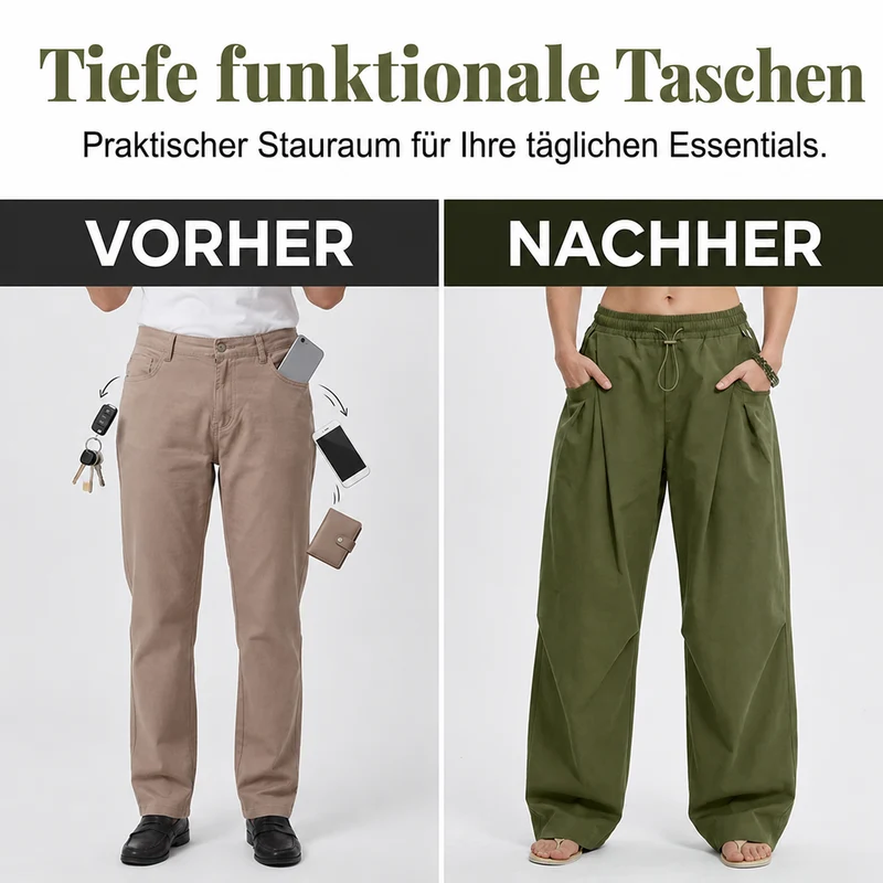 Taviana | Voluminöse Haremshose mit Plisseefalten