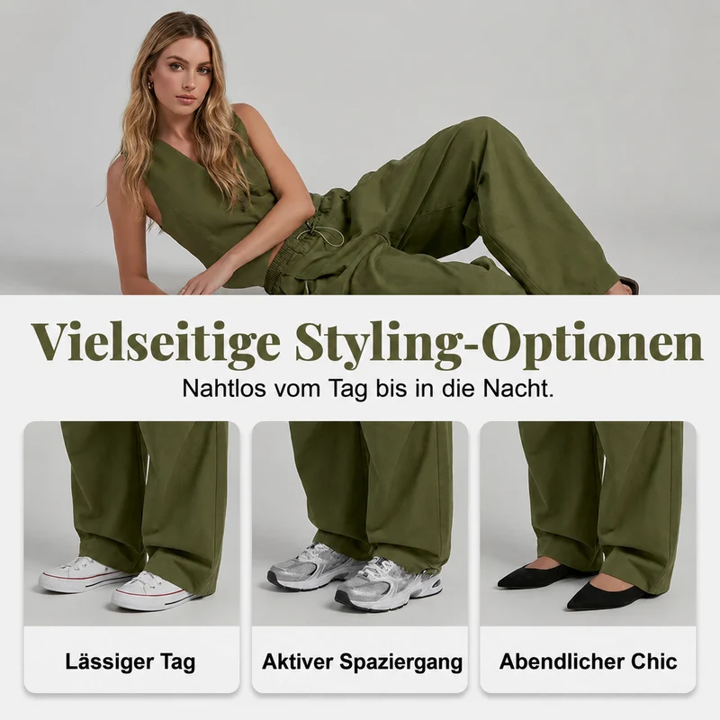 Taviana | Voluminöse Haremshose mit Plisseefalten