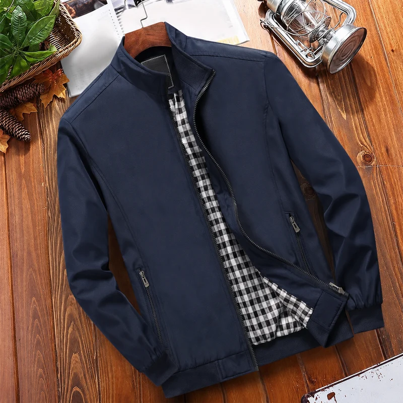 Cedrick | Lässige Übergangsjacke mit kariertem Innenfutter