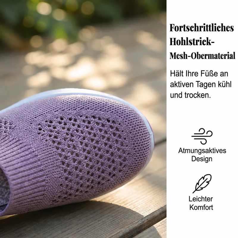 Elvessa | Bequeme Freizeit-Schuhe mit luftigem Strickmaterial