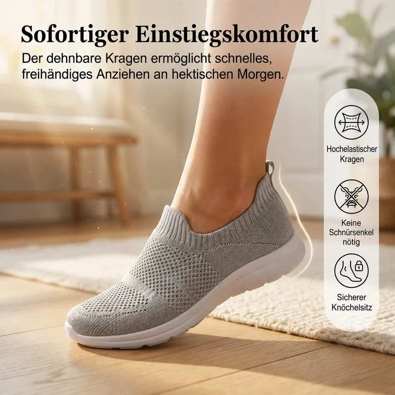Elvessa | Bequeme Freizeit-Schuhe mit luftigem Strickmaterial