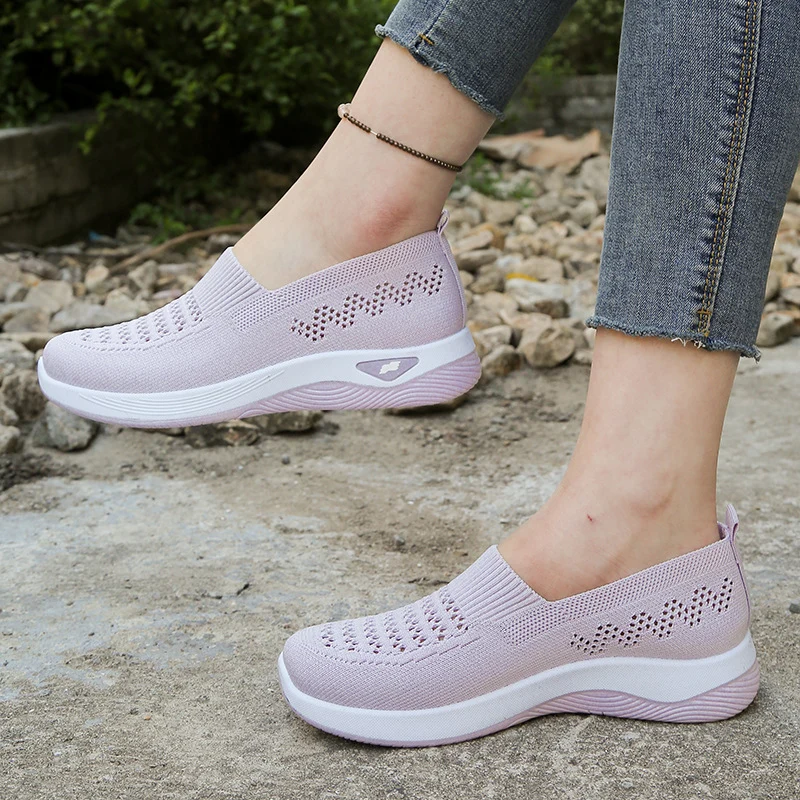 Elvessa | Bequeme Freizeit-Schuhe mit luftigem Strickmaterial