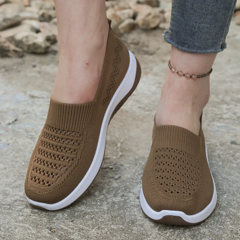 Elvessa | Bequeme Freizeit-Schuhe mit luftigem Strickmaterial