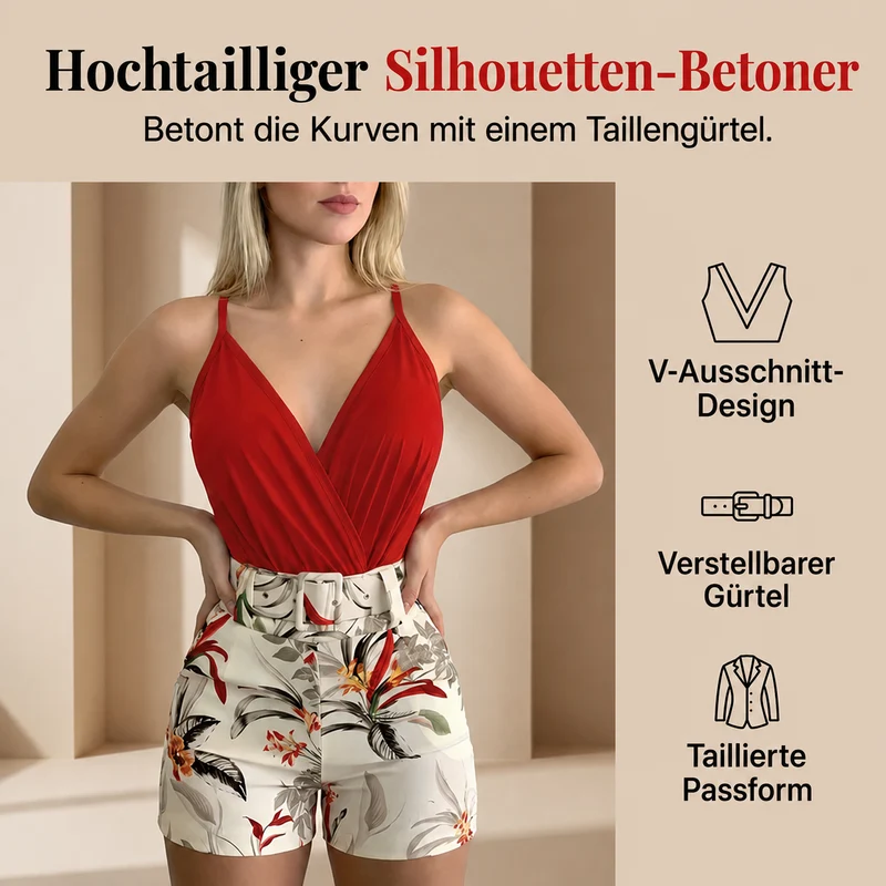 Gramella | Tropisches Zweiteiler-Set mit V-Ausschnitt
