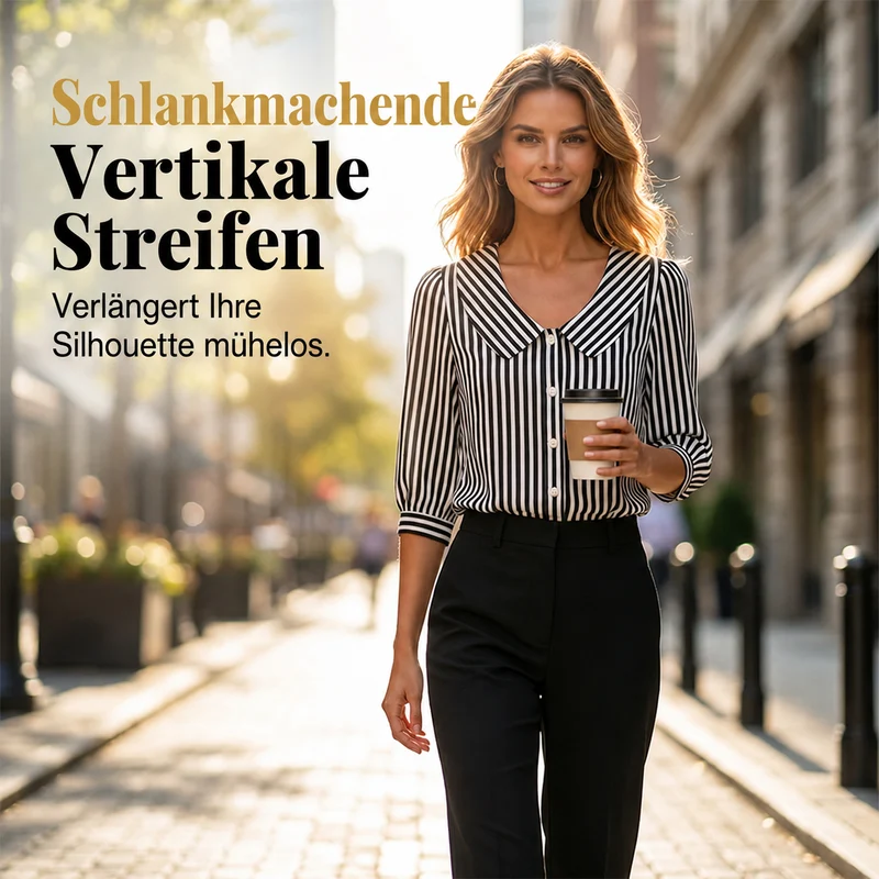 Darielle | Sommerliche Bluse mit Streifenmuster und Kragen