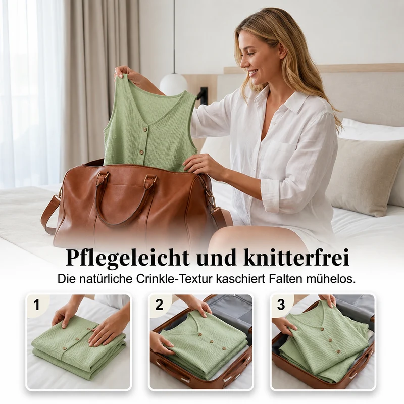 Jessika | Bequemes Zweiteiler-Set mit Knopfleiste
