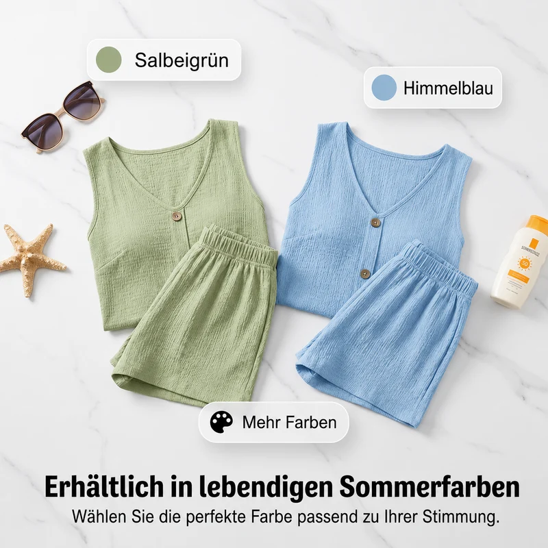 Jessika | Bequemes Zweiteiler-Set mit Knopfleiste