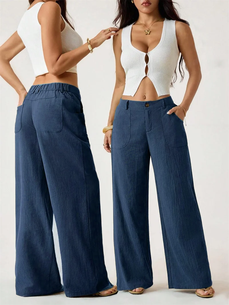 Oaklynn | Elegante Wide-Leg-Hose mit klassischem Schnitt
