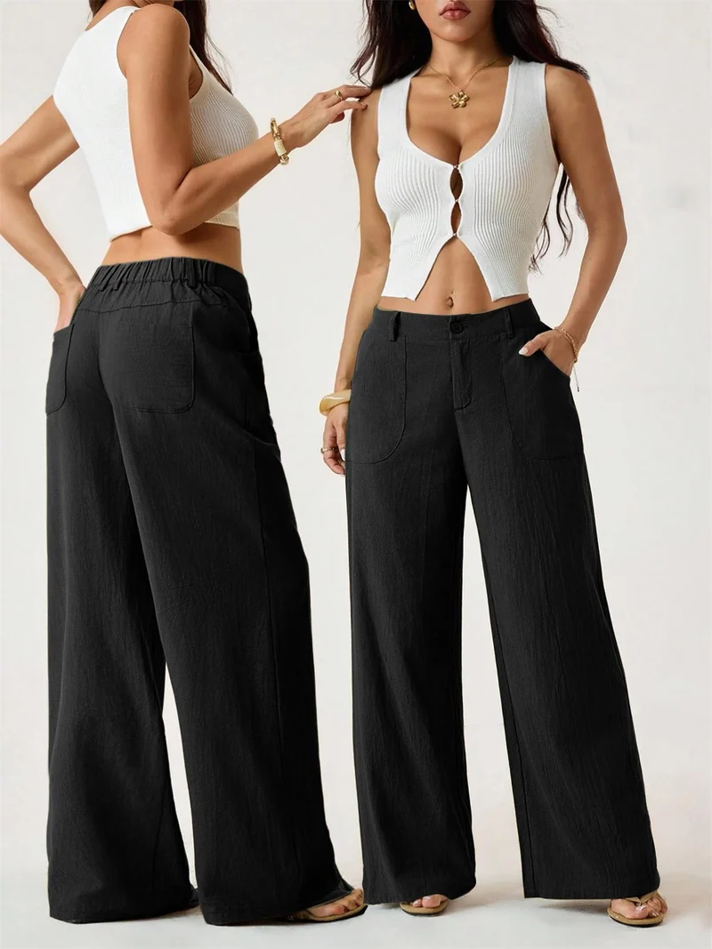 Oaklynn | Elegante Wide-Leg-Hose mit klassischem Schnitt