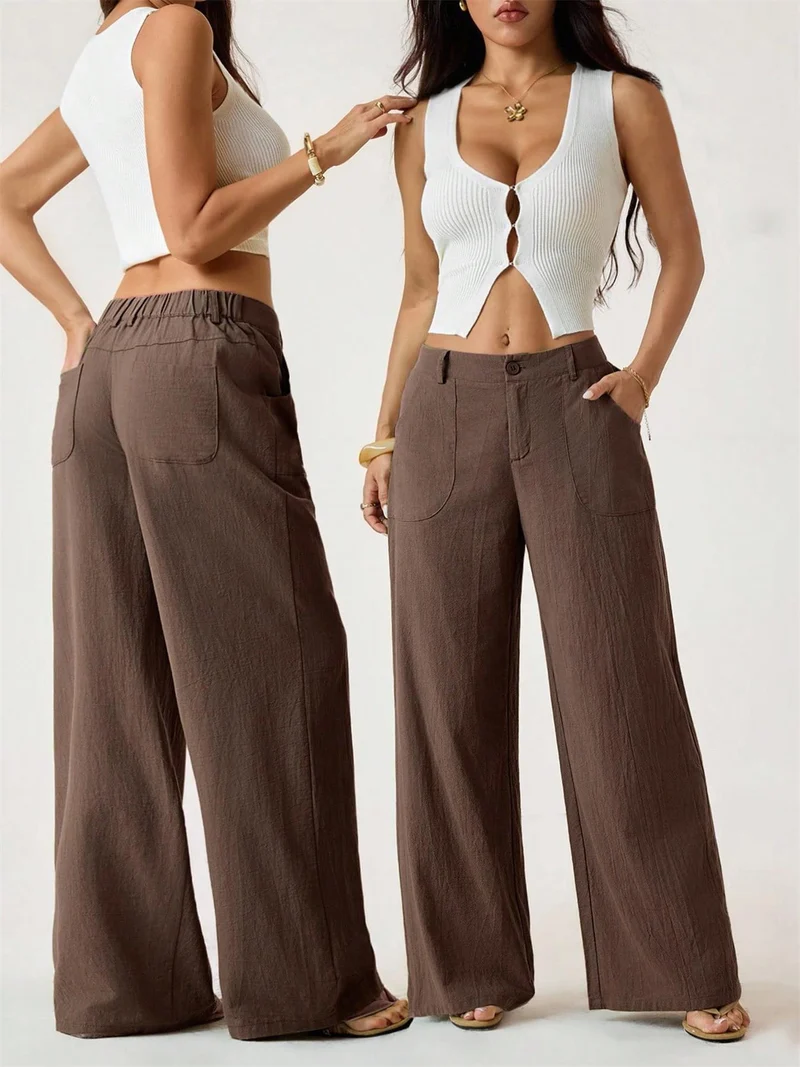 Oaklynn | Elegante Wide-Leg-Hose mit klassischem Schnitt
