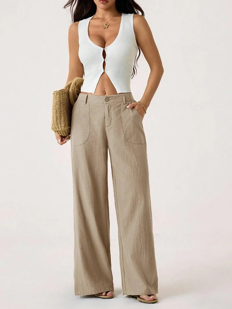 Oaklynn | Elegante Wide-Leg-Hose mit klassischem Schnitt