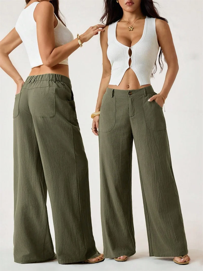 Oaklynn | Elegante Wide-Leg-Hose mit klassischem Schnitt