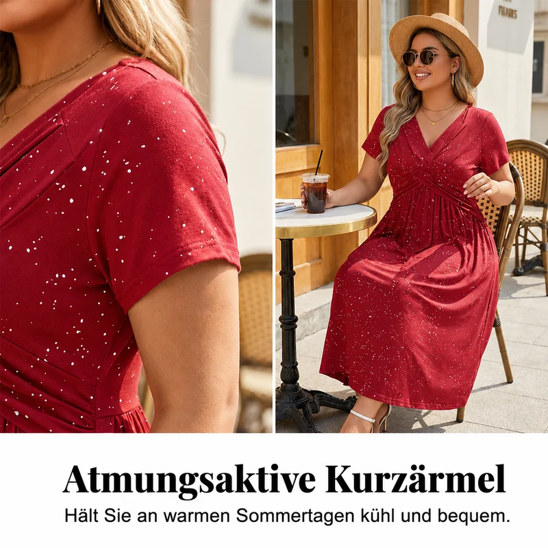 Patrizia | Funkelndes Damenkleid mit fließendem Rock