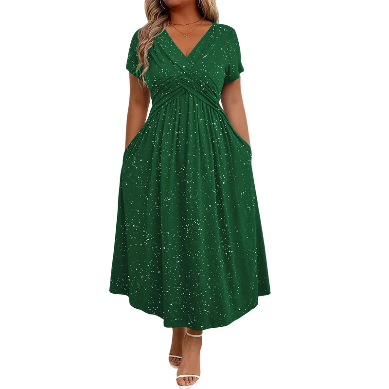 Patrizia | Funkelndes Damenkleid mit fließendem Rock