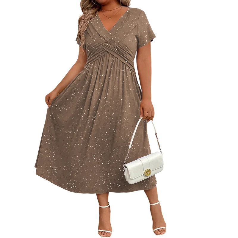 Patrizia | Funkelndes Damenkleid mit fließendem Rock