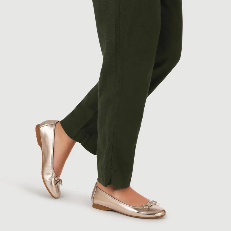 Vegan Bow-Detailed Pumps - JANSP41000 / 326 781 - Champagne