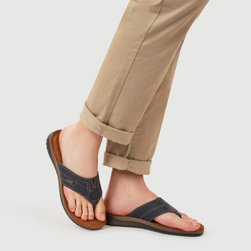 Leather Toe Post Sandals - INB41007 / 326 984 - Blue