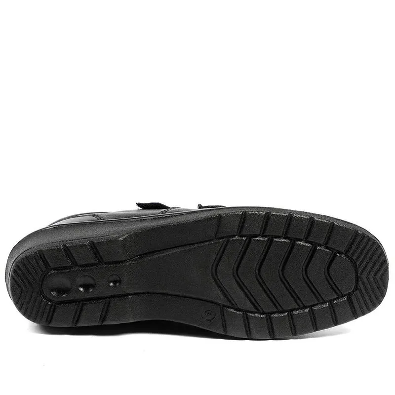 Wide Fit Leather Adjustable Fit Shoes - RAJA42001 / 328 599 - Black