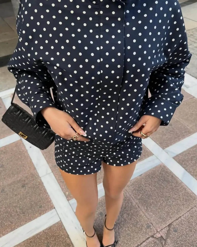 Übergangsjacke Damen Polka-Dot
