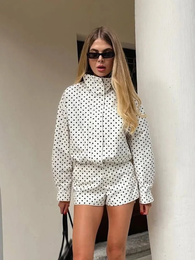 Übergangsjacke Damen Polka-Dot