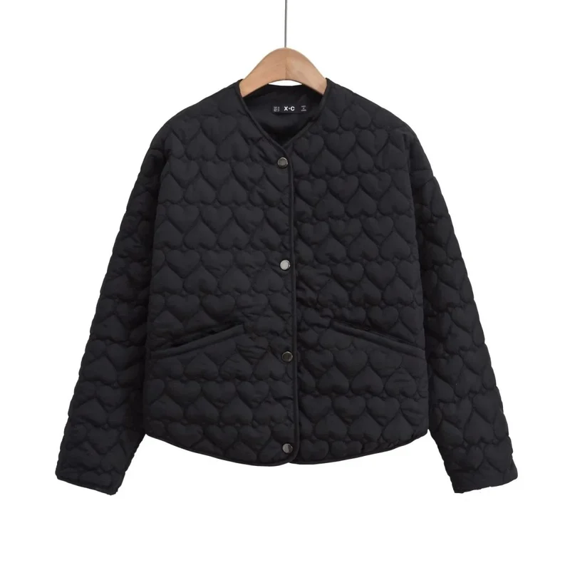 Steppjacke Damen mit Herzmuster