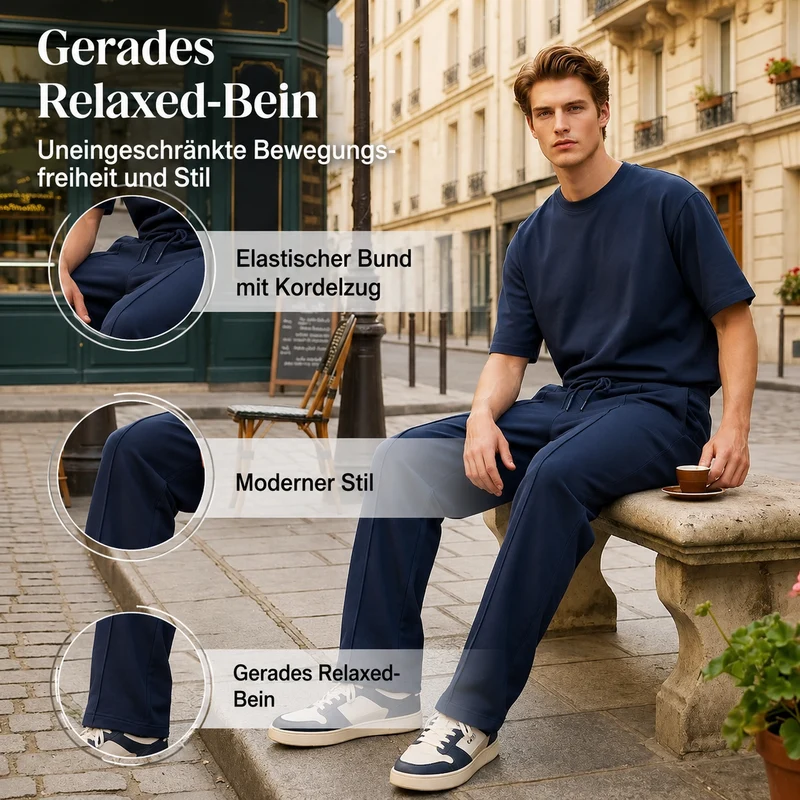 Sammuel | Herren-Hose mit geradem Bein und elastischem Bund