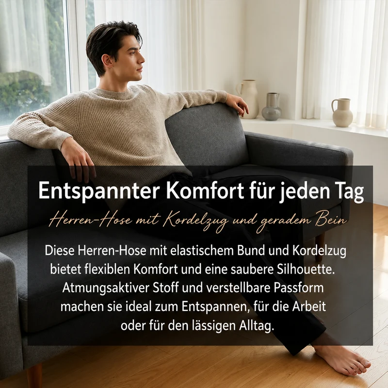 Sammuel | Herren-Hose mit geradem Bein und elastischem Bund