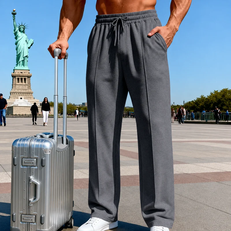 Sammuel | Herren-Hose mit geradem Bein und elastischem Bund