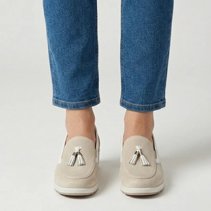 Taslia | Bequeme Damen-Mokassins mit Quastendetail