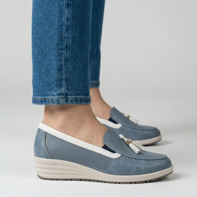 Taslia | Bequeme Damen-Mokassins mit Quastendetail