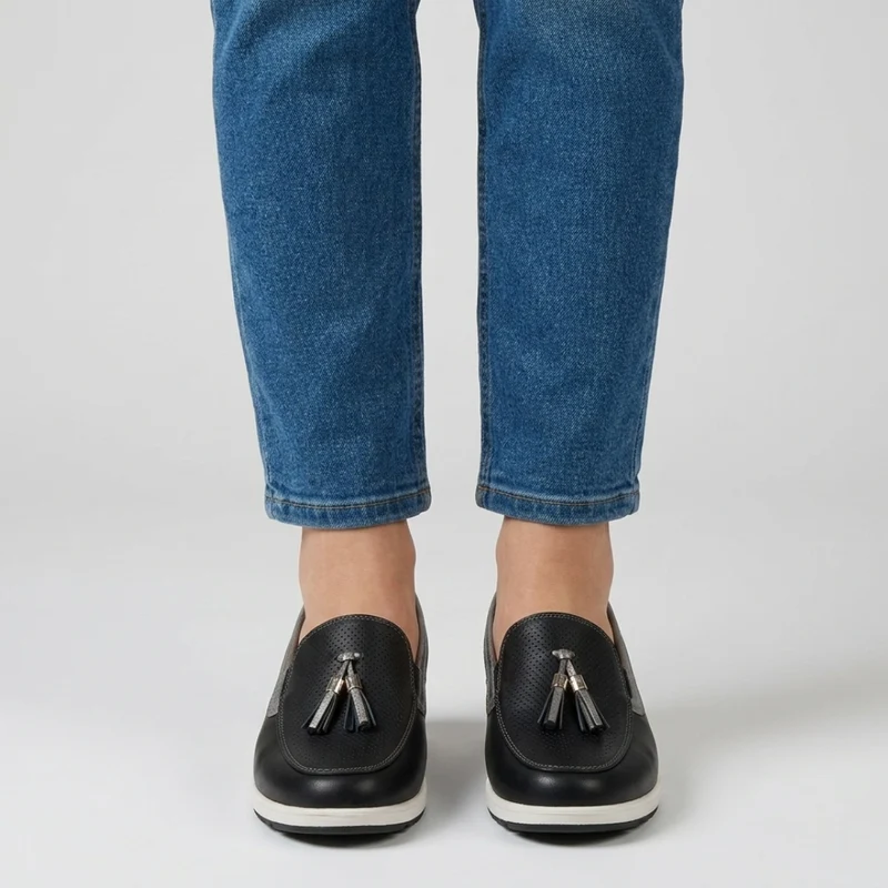 Taslia | Bequeme Damen-Mokassins mit Quastendetail