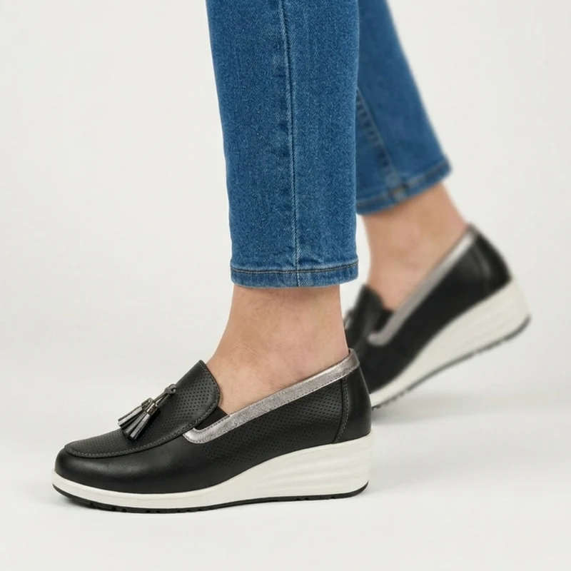 Taslia | Bequeme Damen-Mokassins mit Quastendetail
