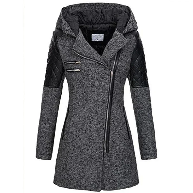 Wintermantel Damen Lang mit Kapuze