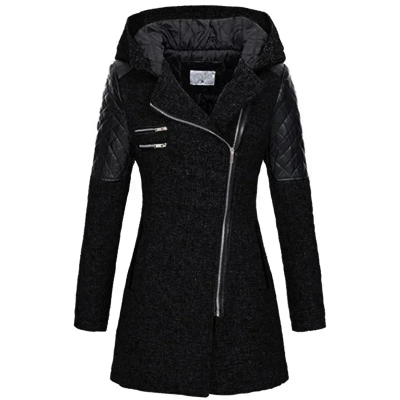 Wintermantel Damen Lang mit Kapuze