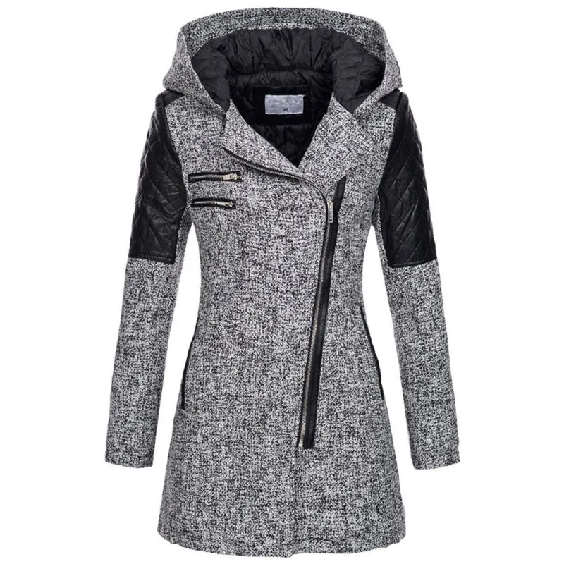 Wintermantel Damen Lang mit Kapuze