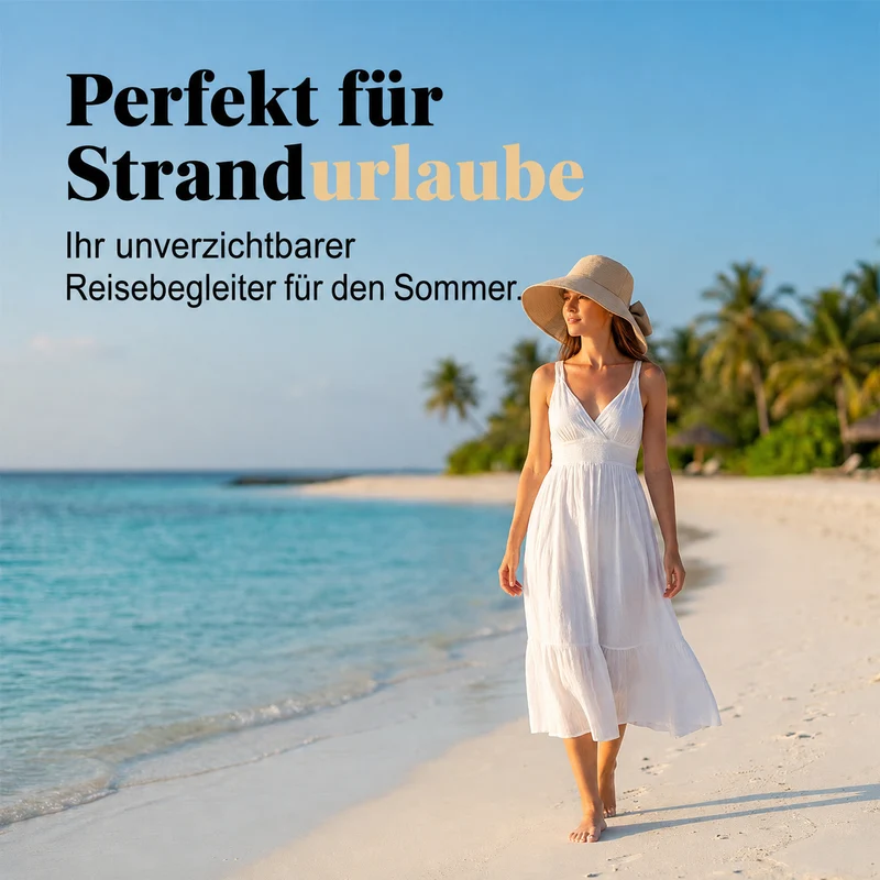 Ecedda | Damen-Sonnenhut mit breiter Krempe und Schleife