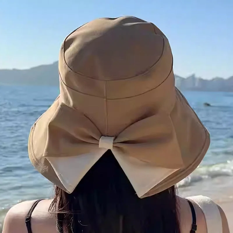Ecedda | Damen-Sonnenhut mit breiter Krempe und Schleife