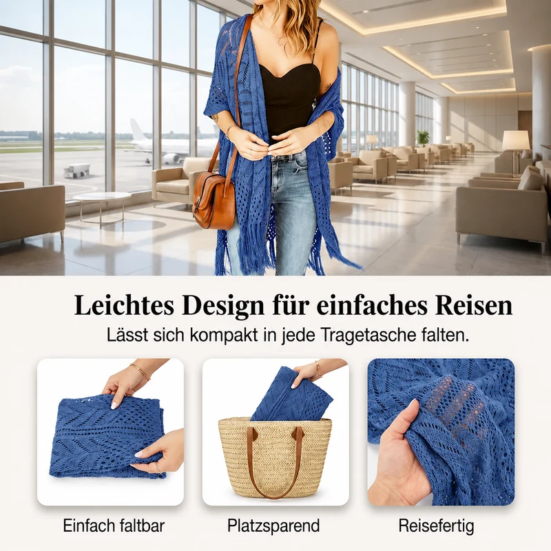 Soravina | Strick-Kimono mit Quasten und fließendem Fall
